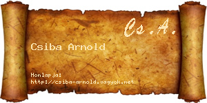 Csiba Arnold névjegykártya